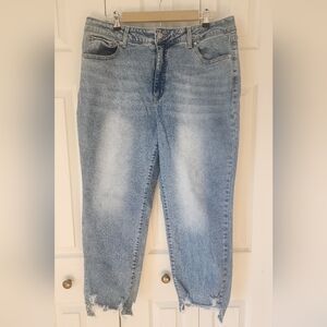 Time and Tru Light Blue Cropped Jeans
